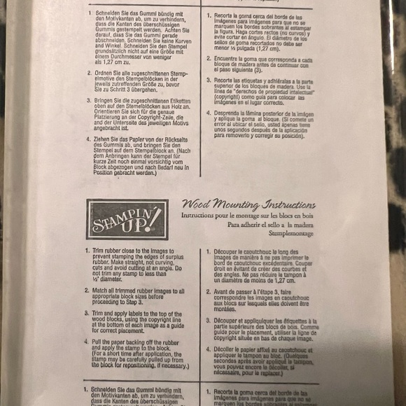 Stampin' Up Snow Globe 7 Piece Wood Rubber Mounted  Stamp Set New - Picture 2 of 5